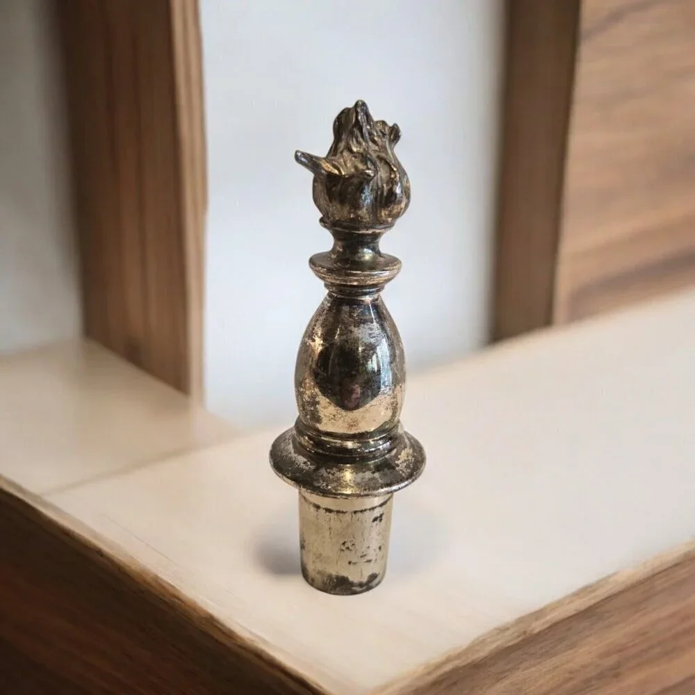 Antique 1990s E.G. Webster & Son Silver Silverplate Candelabra Flame Finial